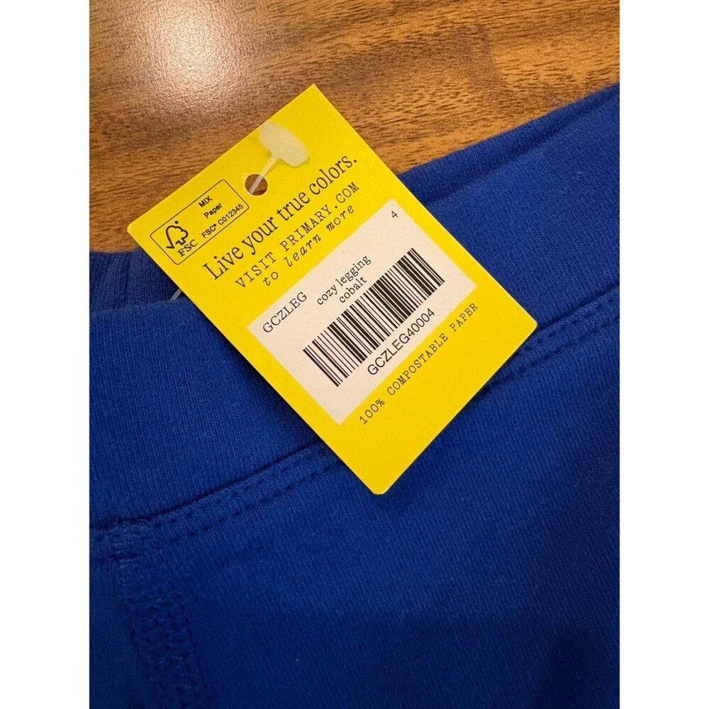 NWT Primary Cozy Legging, Cobalt, Size 4T
